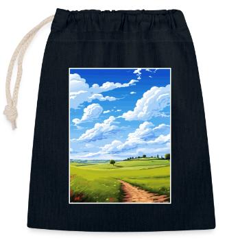 Howardian Hills Aonb Reiseposter Souvenir WPA - Verschließbarer Geschenkbeutel aus Baumwolle (25x30cm) - Navy - Vorne