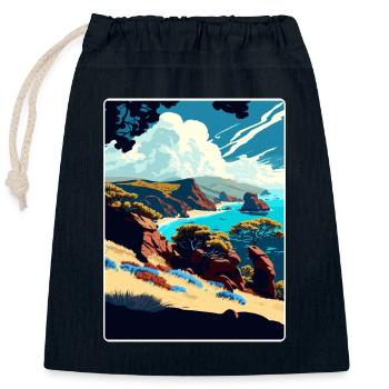 Channel Islands National Park California Travel - Closable cotton gift bag (25x30cm) - navy - Front