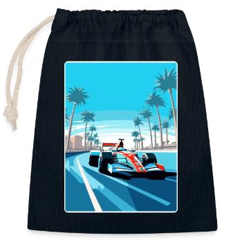 Abu Dhabi Circuit Motorsport Race Uae Travel Card - Verschließbarer Geschenkbeutel aus Baumwolle (25x30cm) - Navy - Vorne