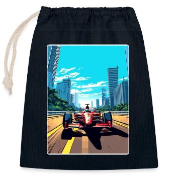 Sao Paulo Circuit Motorsport Race Brazil Travel - Closable cotton gift bag (25x30cm) - navy - Front