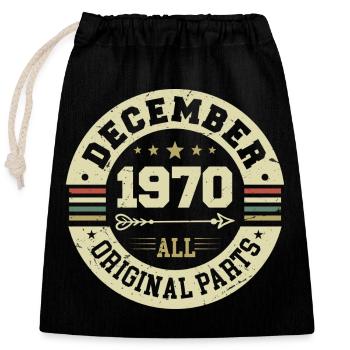 Légendes Anniversaire Décembre 1970 Naissance Cadeau - Sac cadeau en coton avec cordon (25 x 30 cm) - noir - Devant