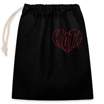 Pas de haine Aversion Stop Haine Anti Haine - Sac cadeau en coton avec cordon (25 x 30 cm) - noir - Devant