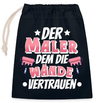 Maler - Verschließbarer Geschenkbeutel aus Baumwolle (25x30cm) - Navy - Vorne