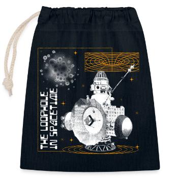 Loophole in Spacetime - Verschließbarer Geschenkbeutel aus Baumwolle (25x30cm) - Navy - Vorne
