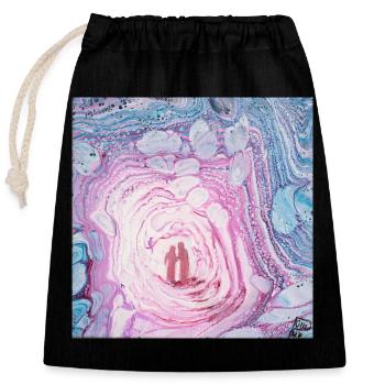 Mystical place - Closable cotton gift bag (25x30cm) - black - Front