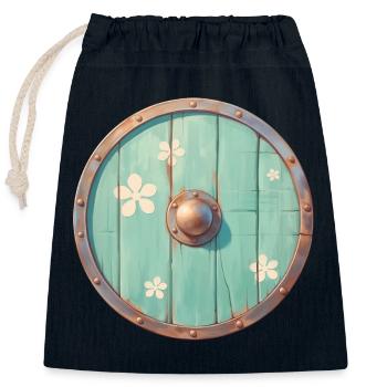 Viking Shield - Closable cotton gift bag (25x30cm) - navy - Front