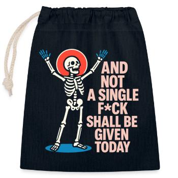 Conception de célébration de squelette vif - Sac cadeau en coton avec cordon (25 x 30 cm) - bleu marine - Devant