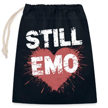 Still Emo! Emo Goth Alternative - Closable cotton gift bag (25x30cm) - navy - Front