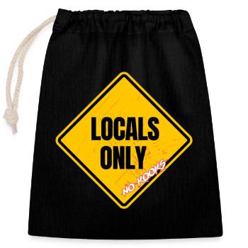 Exclusive Anti-Kook Local Signs - Closable cotton gift bag (25x30cm) - black - Front