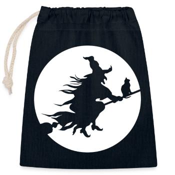 Witch Halloween - Closable cotton gift bag (25x30cm) - navy - Front