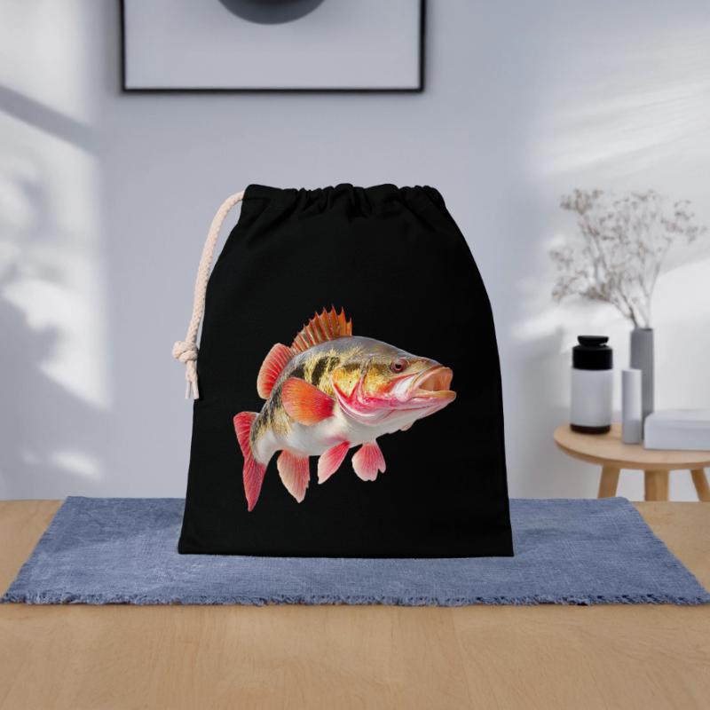 Explosion de couleurs de perche lumineuse Sac cadeau en coton avec cordon (25 x 30 cm)