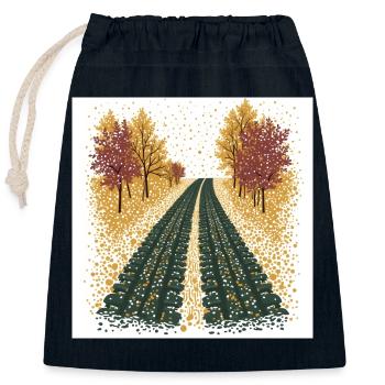 Polka Dot Tire Tracks - Verschließbarer Geschenkbeutel aus Baumwolle (25x30cm) - Navy - Vorne
