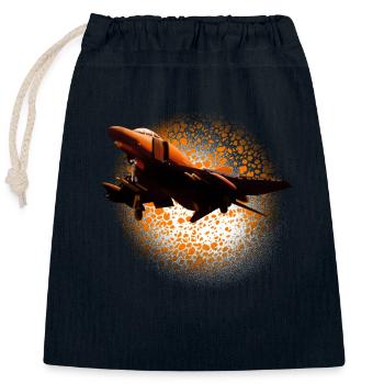 F-4 Phantom - Closable cotton gift bag (25x30cm) - navy - Front