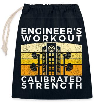 Engineer's Workout, Calibrated Strength t-shirt - Closable cotton gift bag (25x30cm) - navy - Front