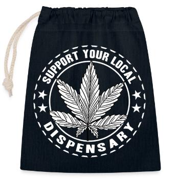Funny Stoner Outfits - Closable cotton gift bag (25x30cm) - navy - Front