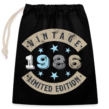 1986 Édition limitée - Sac cadeau en coton avec cordon (25 x 30 cm) - noir - Devant