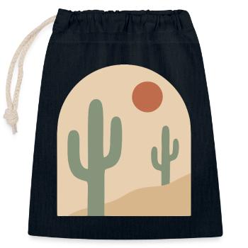 Desert Arch Serenity - Closable cotton gift bag (25x30cm) - navy - Front