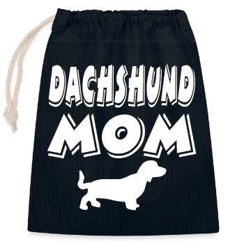 Dackel - Verschließbarer Geschenkbeutel aus Baumwolle (25x30cm) - Navy - Vorne