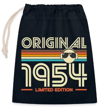 Original 1954 Retro Limited Edition - Closable cotton gift bag (25x30cm) - navy - Front
