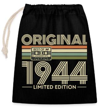 Original 1944 Limited Edition Retro - Closable cotton gift bag (25x30cm) - black - Front