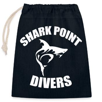 SHARK POINT DIVERS - Closable cotton gift bag (25x30cm) - navy - Front