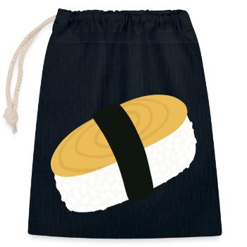 Tamagoyaki Nigiri - Verschließbarer Geschenkbeutel aus Baumwolle (25x30cm) - Navy - Vorne