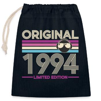 Original 1994 Limited Edition Retro Neon - Verschließbarer Geschenkbeutel aus Baumwolle (25x30cm) - Navy - Vorne