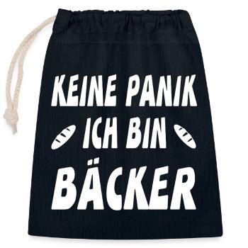 Bäcker - Verschließbarer Geschenkbeutel aus Baumwolle (25x30cm) - Navy - Vorne