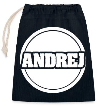 Légendaire Andrej - Sac cadeau en coton avec cordon (25 x 30 cm) - bleu marine - Devant
