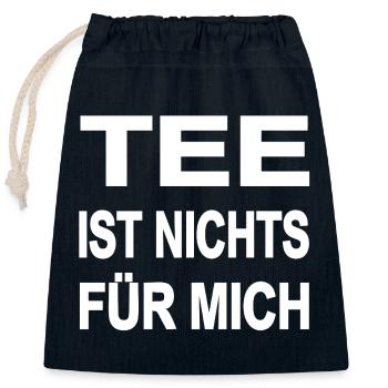 Tee - Verschließbarer Geschenkbeutel aus Baumwolle (25x30cm) - Navy - Vorne