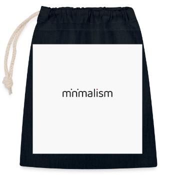 Minimalisme – Moins c’est plus de design - Sac cadeau en coton avec cordon (25 x 30 cm) - bleu marine - Devant