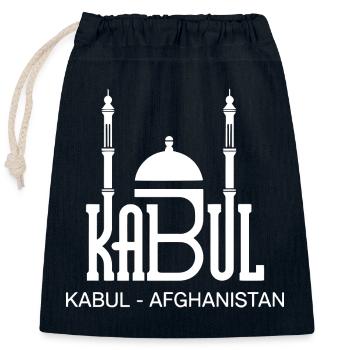 Kabul Afghanistan Grand Mosque of Kabul Tourists - Closable cotton gift bag (25x30cm) - navy - Front
