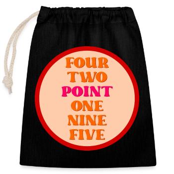 Motivation Marathon Run - Closable cotton gift bag (25x30cm) - black - Front
