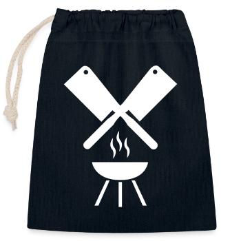 Griller - Sac cadeau en coton avec cordon (25 x 30 cm) - bleu marine - Devant