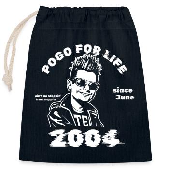 22. Geburtstag Pogo for life since 06/2004 - Verschließbarer Geschenkbeutel aus Baumwolle (25x30cm) - Navy - Vorne