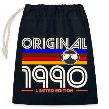 Original 1990 Limited Edition - Closable cotton gift bag (25x30cm) - navy - Front