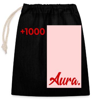 Review Aura Points - Closable cotton gift bag (25x30cm) - black - Front