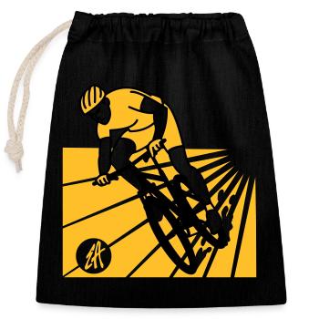 MTB - Closable cotton gift bag (25x30cm) - black - Front