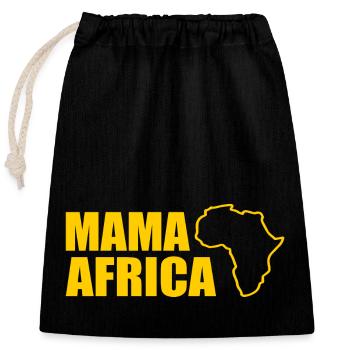 Mama africa - Sac cadeau en coton avec cordon (25 x 30 cm) - noir - Devant
