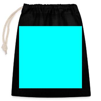 modèle de texture d’arrière-plan turquoise personnaliser - Sac cadeau en coton avec cordon (25 x 30 cm) - noir - Devant