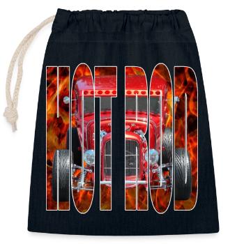 Hot Rod R6Z - Verschließbarer Geschenkbeutel aus Baumwolle (25x30cm) - Navy - Vorne