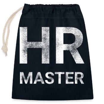HR Master - Closable cotton gift bag (25x30cm) - navy - Front
