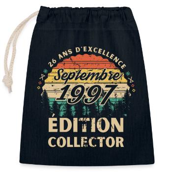 26 ans Septembre 1998 édition collector - Sac cadeau en coton avec cordon (25 x 30 cm) - bleu marine - Devant