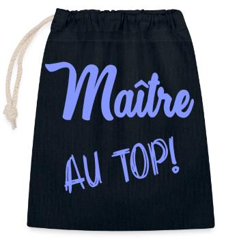 MEISTER - Verschließbarer Geschenkbeutel aus Baumwolle (25x30cm) - Navy - Vorne