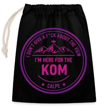 KOM Mountain Stamp Calpe - Sac cadeau en coton avec cordon (25 x 30 cm) - noir - Devant