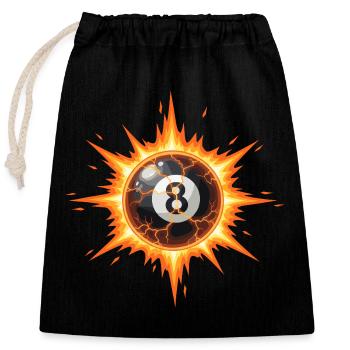 Fireball 8-Ball Explosion - Closable cotton gift bag (25x30cm) - black - Front