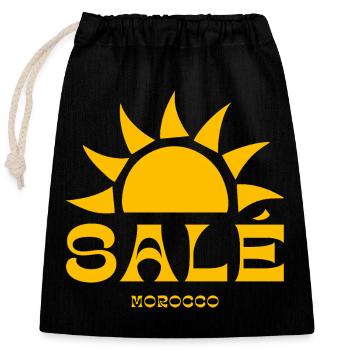 Salé Morocco Sun - Verschließbarer Geschenkbeutel aus Baumwolle (25x30cm) - Schwarz - Vorne