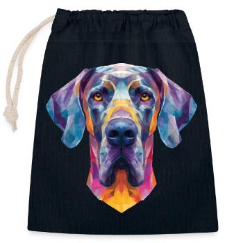 Great Dane - Closable cotton gift bag (25x30cm) - navy - Front