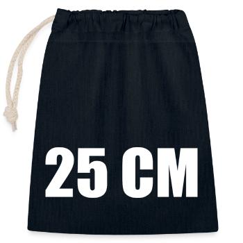 25 cm - Verschließbarer Geschenkbeutel aus Baumwolle (25x30cm) - Navy - Vorne