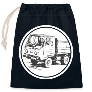 Multivoiture M25 - Sac cadeau en coton avec cordon (25 x 30 cm) - bleu marine - Devant